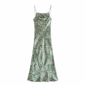Zara Green Floral Print Dress